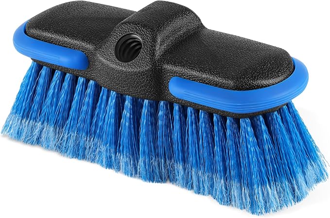 Car Wash Brush Head with Soft Bristle, Car Cleaning Brush with Protective Bumper by Lunluarai
