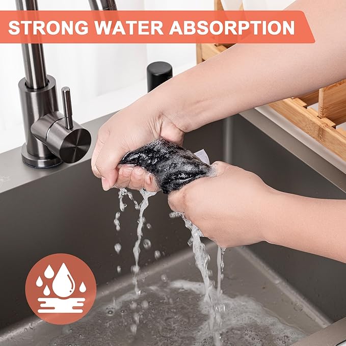 BOOMIBOO 6-Pack Kitchen Dish Cloths, 100% Cotton Waffle Weave, Ultra Soft - Image 5