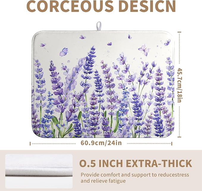 Purple Lavender Dish Drying Mat - Image 2