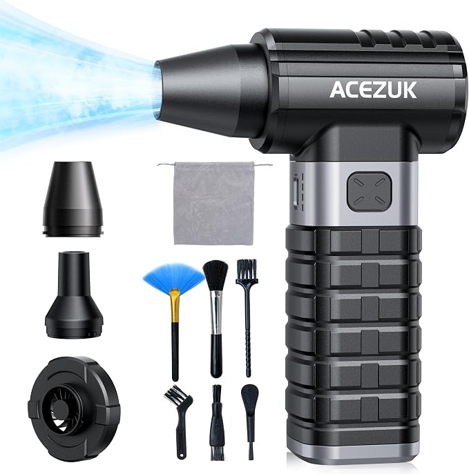 Compressed Air Duster 4-Gear Adjustable 300000RPM Electric Air Duster by ACEZUK