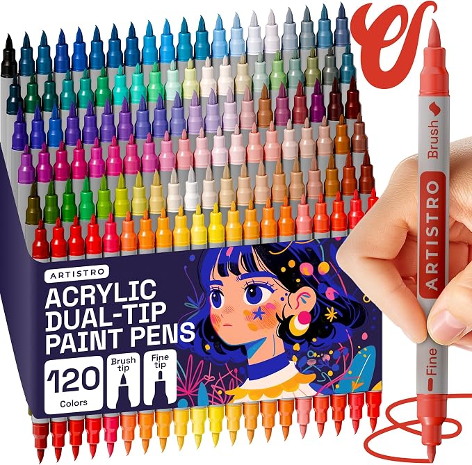 ARTISTRO 120 Acrylic Paint Markers by ARTISTRO