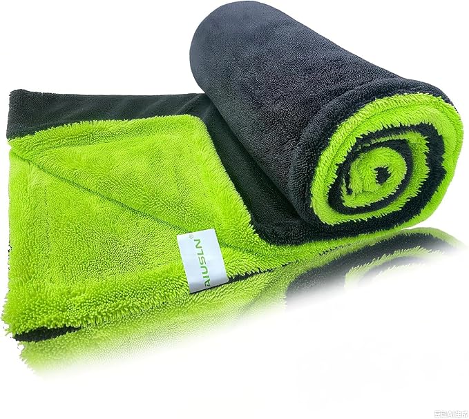 1400 GSM Car Drying Towel-48’’x24’’Extra Large Super Absorbent Twisted-Loop by AIUSLN