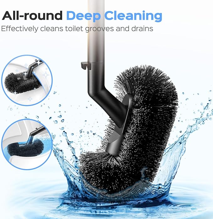 HAMITOR Toilet Plunger and Brush Set: 2 in 1 Stainless Steel Combo - Image 2
