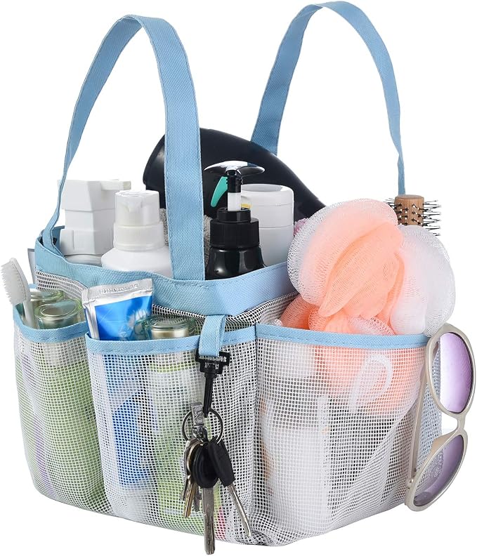 Haundry Mesh Shower Caddy Tote, Large College Dorm Bathroom Caddy Organizer by Haundry