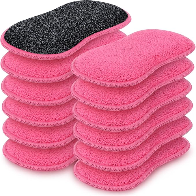 HOMEXCEL 12 Pack Multi-Purpose Scrub Sponges Kitchen Dish Sponge Non-Scratch by HOMEXCEL