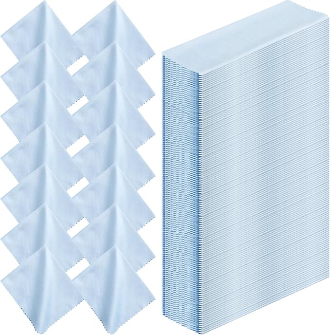 Treela 200 Pcs Microfiber Glasses Cleaning Cloth 6 x 7'' Eyeglasses Cleaner by Treela