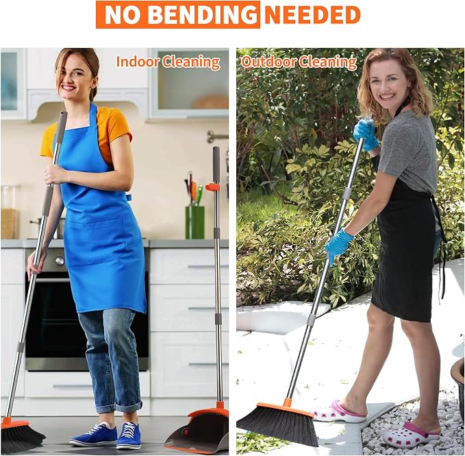 Upgraded Broom and Dustpan Set, Indoor & Outdoor Cleaning - Image 7