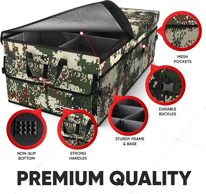 FORTEM Trunk Organizer For SUV Car Trunk Organizer, Foldable Storage, Car - Image 2