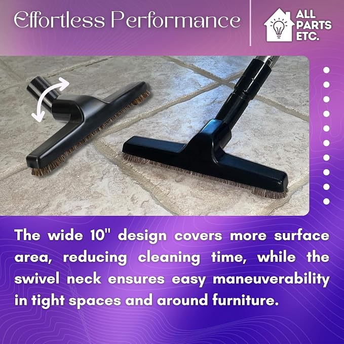 1.25" Vacuum Floor Brush Attachment – 10” Wide Soft Bristles - Image 6