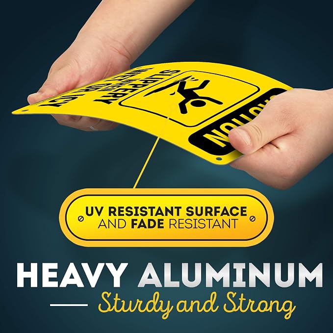 Caution Slippery When Wet Sign or ICY Sign, Fade Resistance, Indoor/Outdoor Use - Image 5