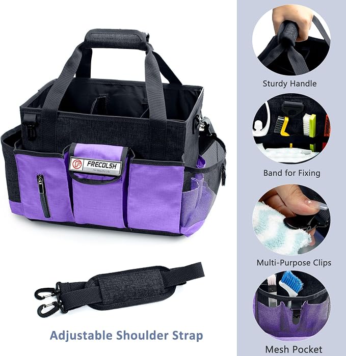 Large Cleaning Caddy for Cleaning Suppliers Organizer, Wearable Cleaing Bag - Image 5