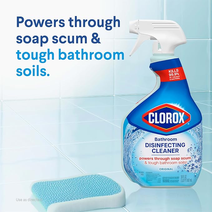 Clorox Disinfecting All-Purpose Cleaner 32 Oz and Disinfecting Bathroom Cleaner - Image 4