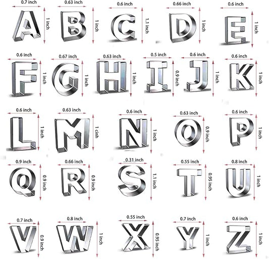 Alphabet Cookie Cutter Tool Set, Birthday Party Decorations - Image 2