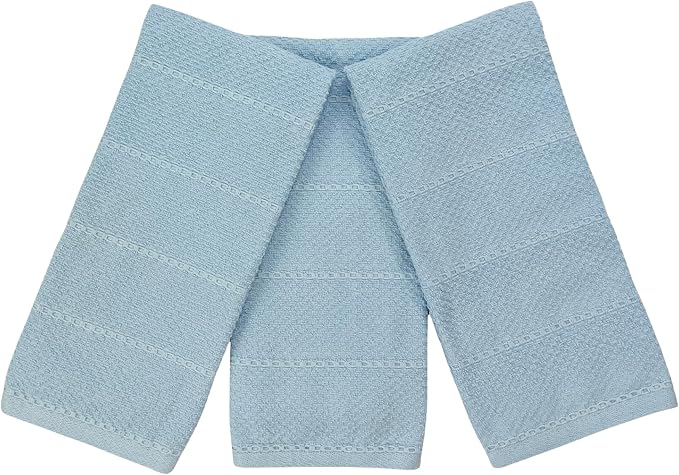 Serafina Home Coastal Sky Light Blue Kitchen Hand Dish Towels: Oversized 28" x - Image 6
