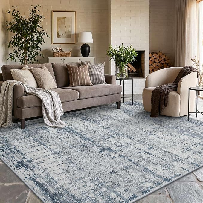 6x9 Washable Area Rug for Living Room, Modern Abstract Large Boho Rugs for by Rugxara