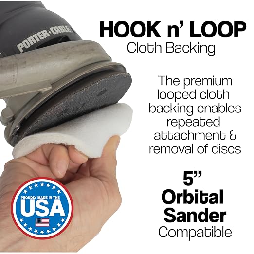 5" Abrasive Pad Hook & Loop Round Non-Woven Surface Prep Discs, Polish Wood - Image 2