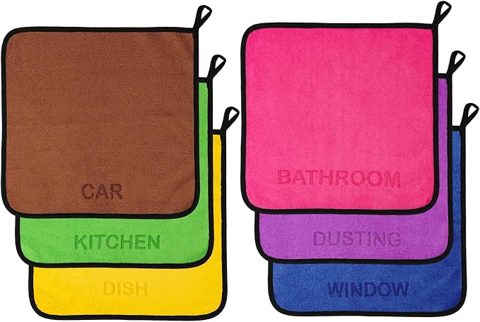 Microfiber Cleaning Cloth Set by SLICHIO