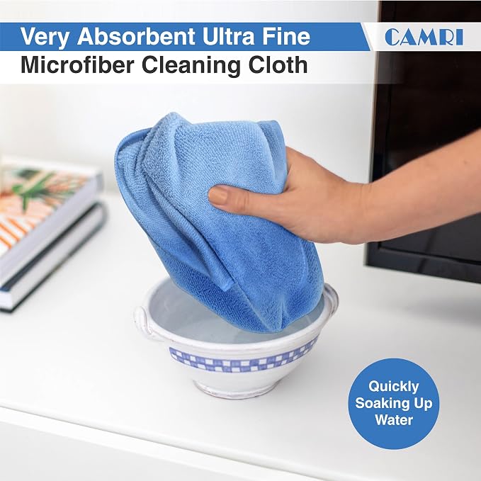 CAMRI Microfiber Towel Cleaning Cloth – Pack of 12, Size 12.6” x 12.6” - Image 5