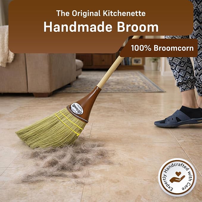 The Original Kitchenette Broom - 14oz Ultra-Lightweight Handmade Sweeper - 100% - Image 2