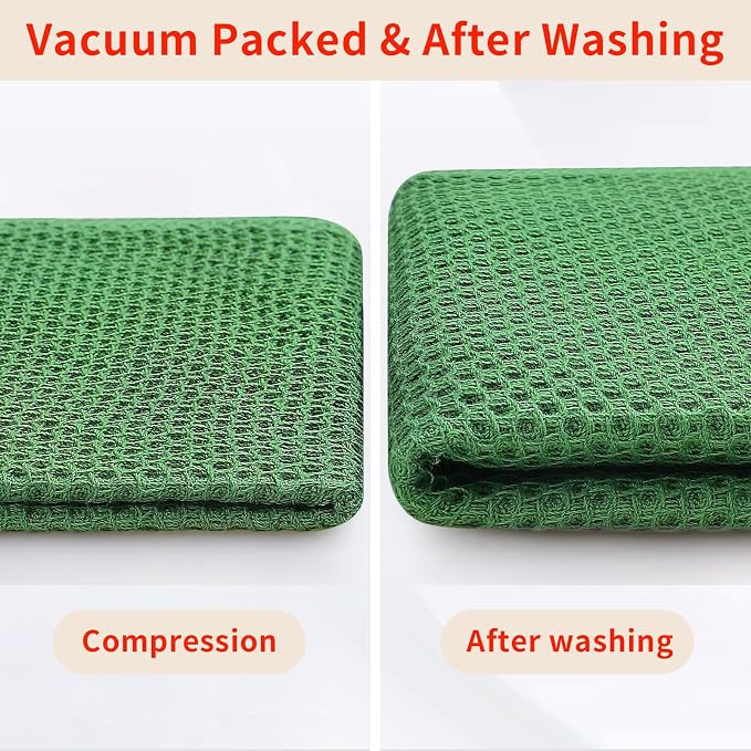 Homaxy 100% Cotton Waffle Weave Kitchen Dish Towels, Ultra Soft Absorbent Quick - Image 8