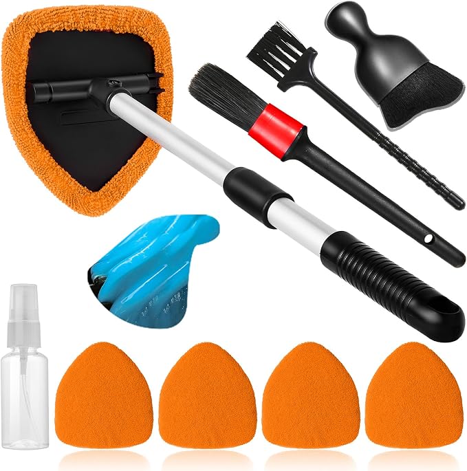 10pcs Windshield Cleaner Tool, Car Window Cleaning Wash Kit by Qydipclin
