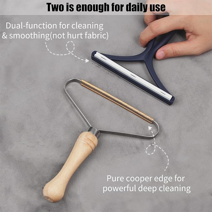 Pet Hair Removal Tool 2 Pack Dog Cat Pet Hair Remover - Image 2