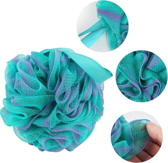 Fu Store Loofah Sponge Shower Loofahs 60g Bath Sponges Mesh Balls 4 Colors - Image 3