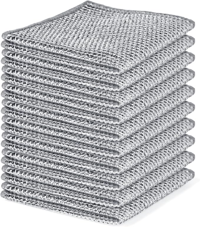 10PCS Set Non-Scratch Steel Wool Dishcloth by Aidoclip