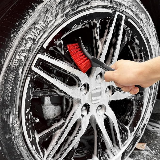 NIKCOSMK Wheel Brush, Wheel & Rim Cleaner Brush, Tire Brush, Wheel Cleaning - Image 5