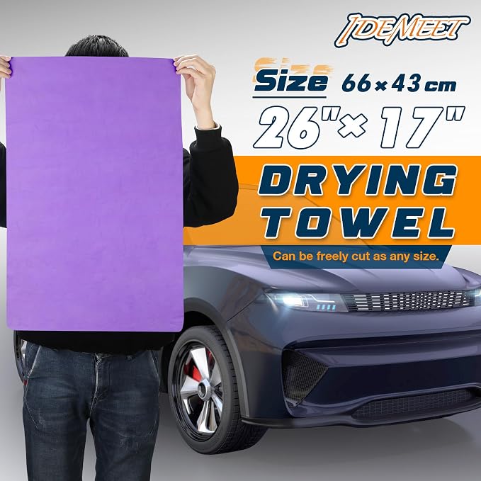 Premium Shammy Towel for Car, Super Absorbent 2 Pack 26""x17"" Car Drying Towel - Image 4