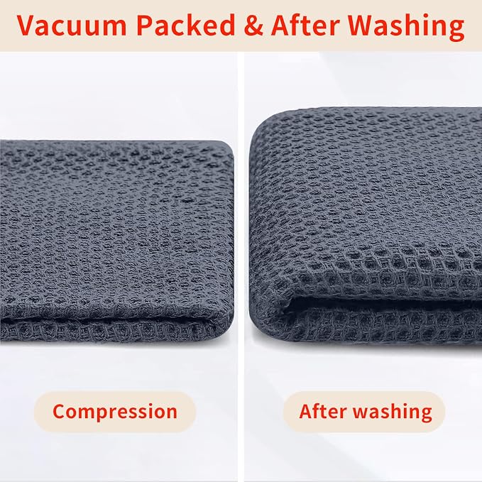 Homaxy 100% Cotton Kitchen Towels and Dishcloths Set, 12 x 12 Inches and 13 x - Image 8