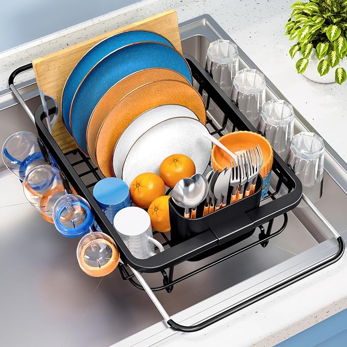 Over the Sink Dish Drying Rack, In Sink Dish Drying Racks, Expandable Dish Rack by TOOLF