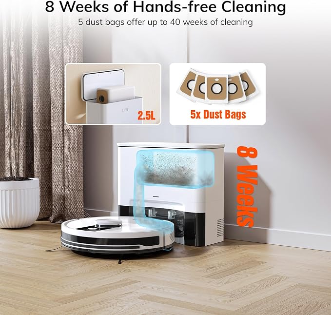 ILIFE A12 Pro Robot Vacuum and Mop Combo, Self Emptying Station - Image 3