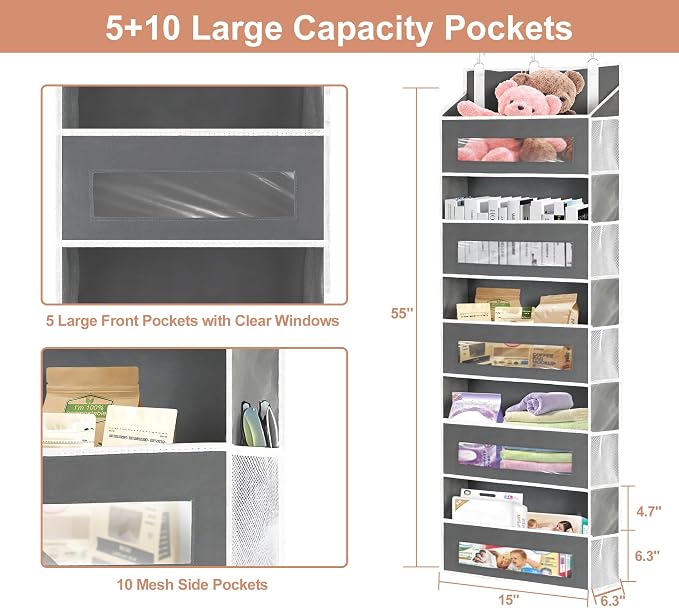 2 Packs 5-Tier Over The Door Organizer - Image 2