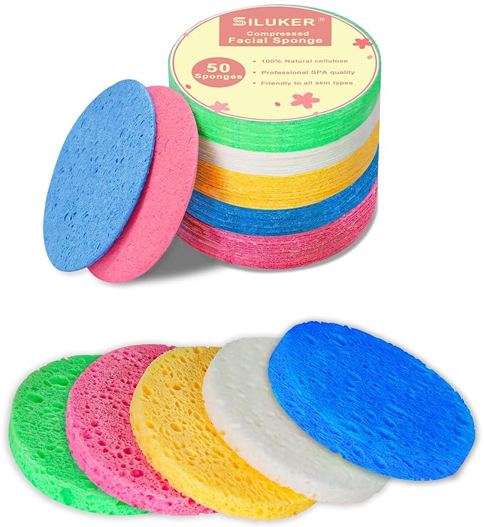 50-Count Compressed Facial Sponges by SILUKER