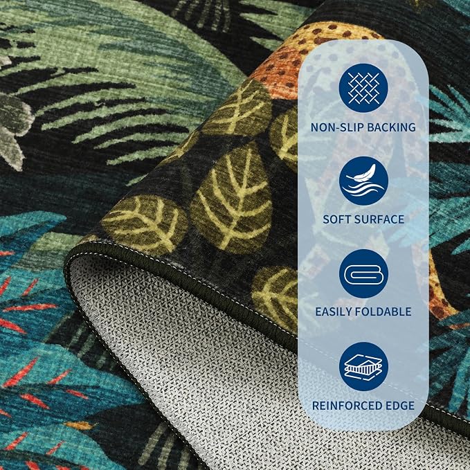GarveeHome 2x6 Jungle Washable Runner Rug - Image 4