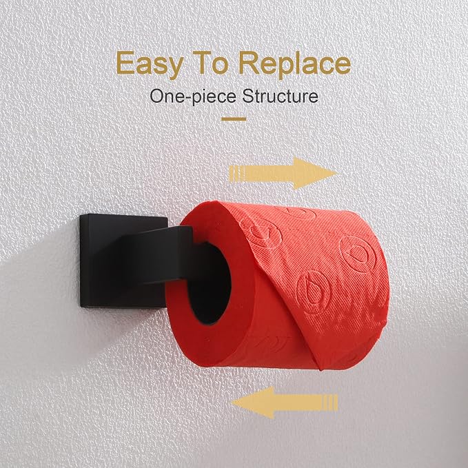 KOKOSIRI Black Toilet Paper Holders Bathroom Toilet Paper Roll Holder SUS304 - Image 7