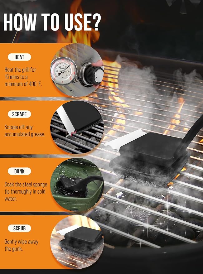 Grill Brush Bristle Free, Grill Cleaner Brush - Image 4