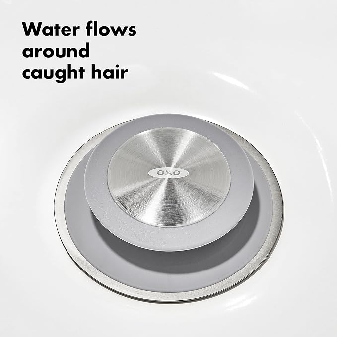 OXO Good Grips Stainless Steel Hair Catch Drain Protector - Image 6