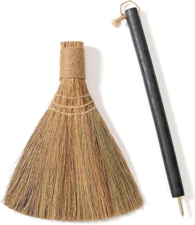 Natural Whisk Sweeping Black Handle Broom - Image 3