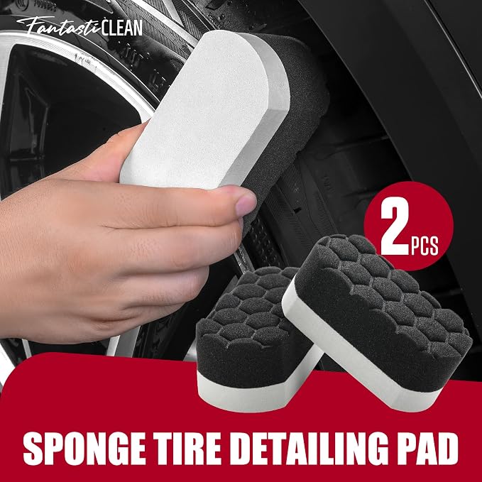 Fantasticlean 7PCS Car Wheel Brush Kit, Tire Brush, Soft-bristled Rim Brush - Image 7
