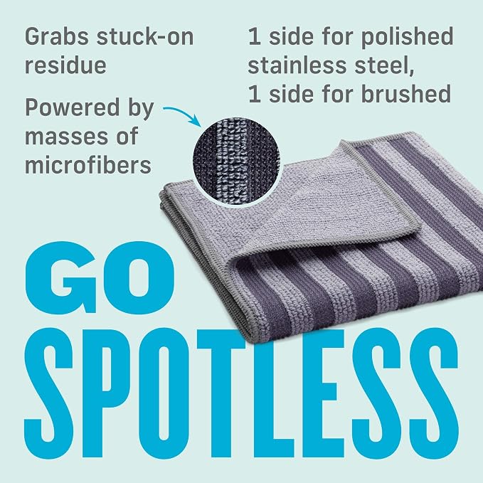 E-Cloth Stainless Steel Cleaning Cloth, Microfiber Stainless Steel Cleaner - Image 3