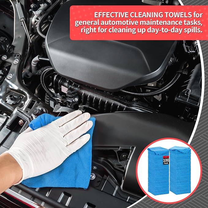 HOMERHYME Shop Towels, 100 Pack Microfiber Towels - Image 4