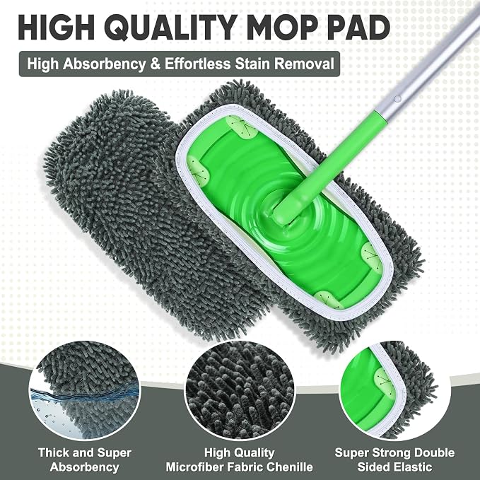 6-Pack Reusable Microfiber Mop Pads Compatible - Image 2