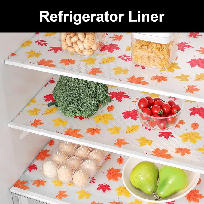 Cooyes Fall Maple Leaf Shelf Liner, Non-Adhesive Waterproof Drawer Liner - Image 6