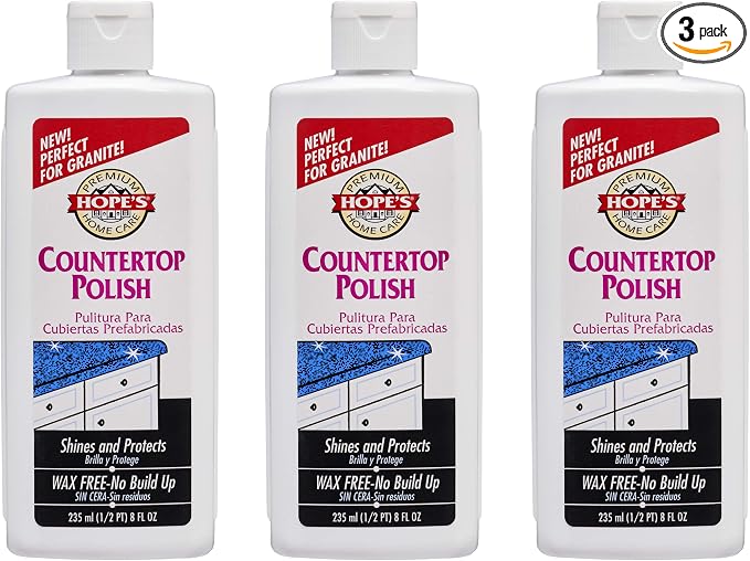 HOPE'S Countertop Restoration Polish, Streak-Free Kitchen Counter Cleaner by Hopes