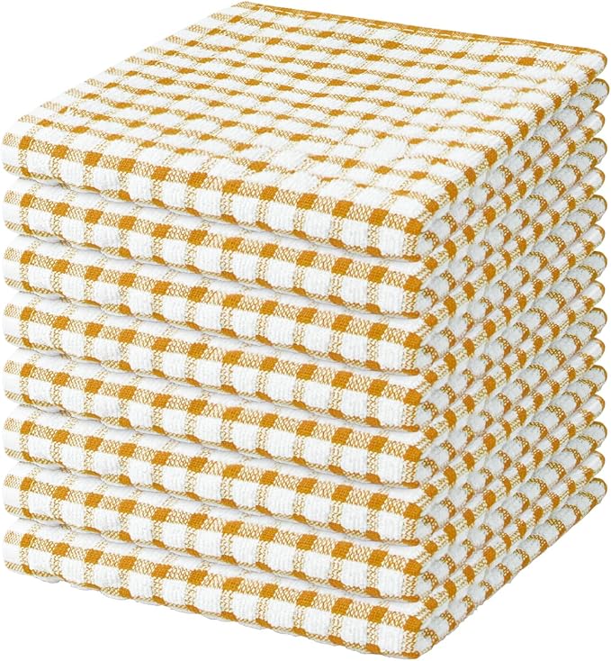 Nialnant 8 Pcs Kitchen Dish Rags, 100% Cotton Kitchen Towels Soft Absorbent by Nialnant