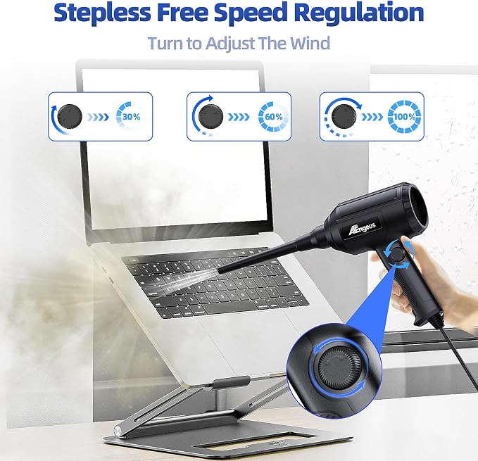 ATEngeus Air Duster, Stepless Speed Electric Air Duster, Keyboard Cleaner - Image 2