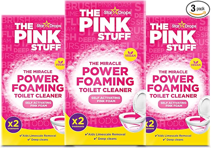 Stardrops The Pink Stuff Miracle Power Foaming Toilet Cleaner – Self-Activating by ThePinkStuff