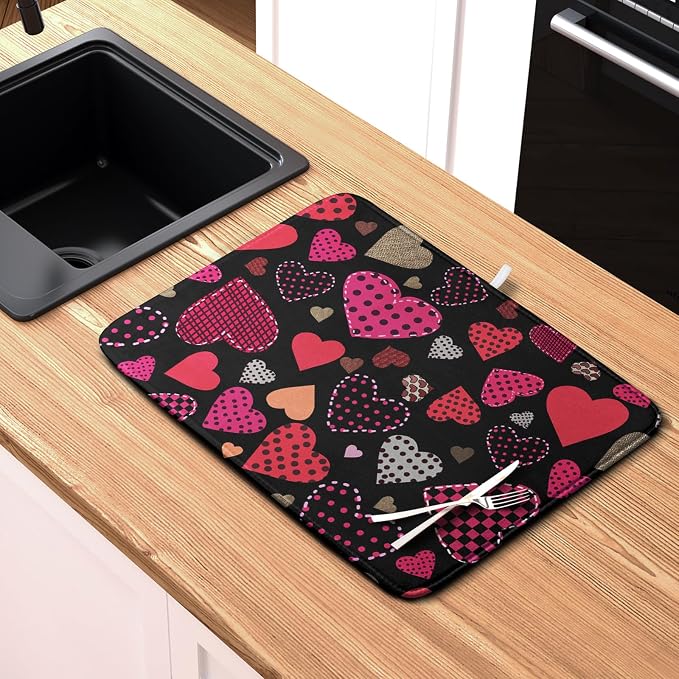 Valentine's Day Kitchen Drying Mats - Image 6